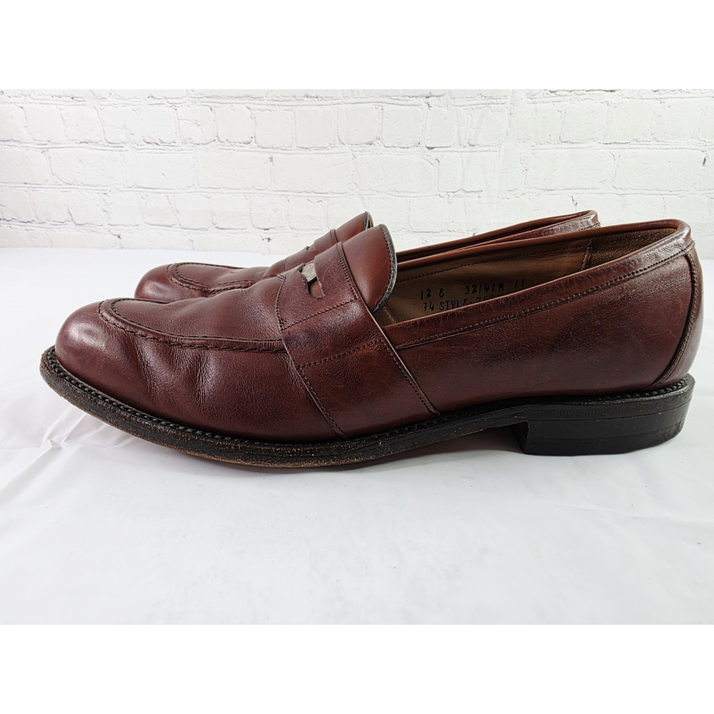 FootJoy Vintage Classics Men's Dress Shoes Brown Leather Penny Loafers Size 12 - Picture 5 of 8